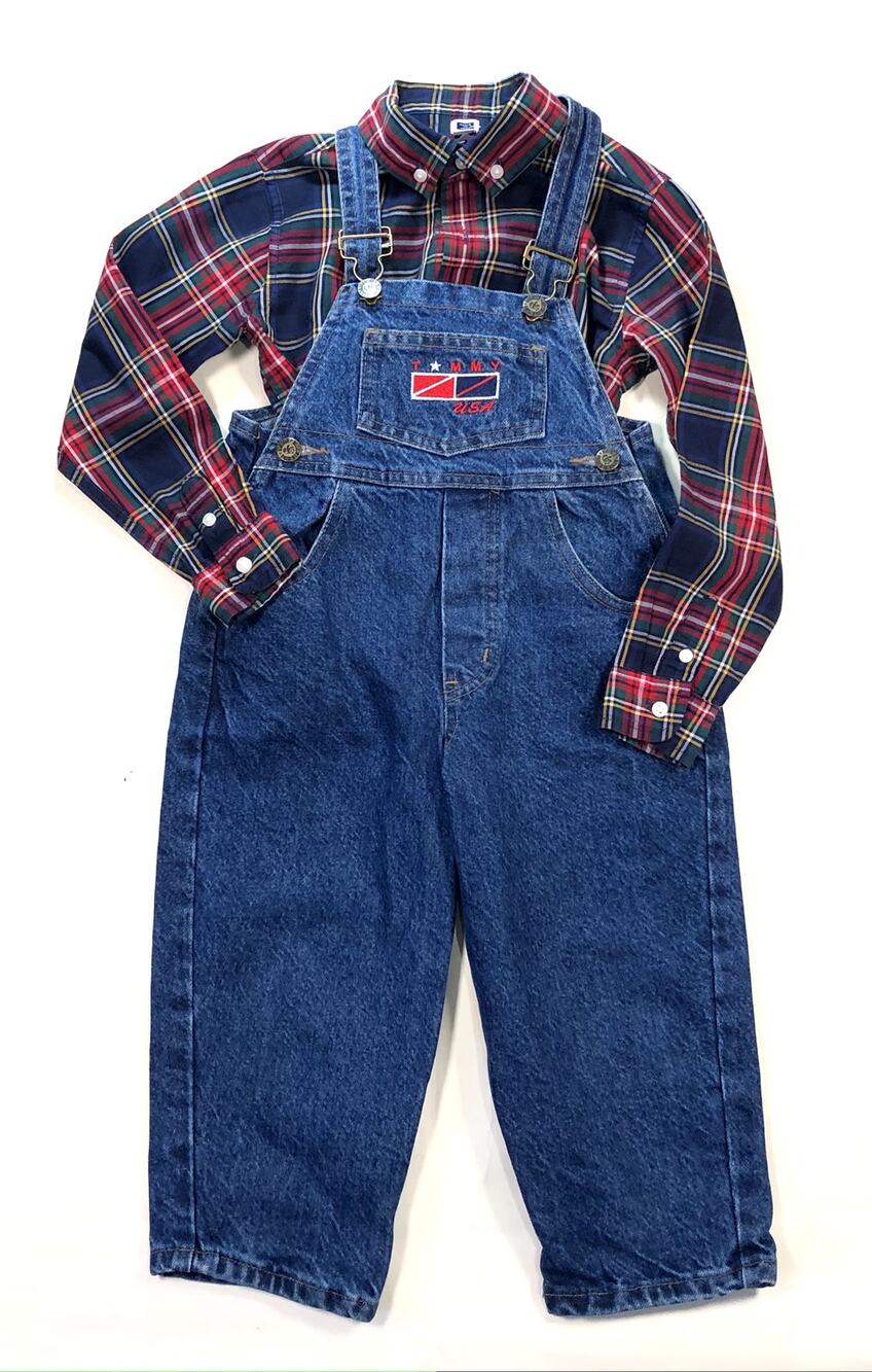 VINTAGE DENIM "TOMMY" BOYS OVERALLS SIZE 3/4